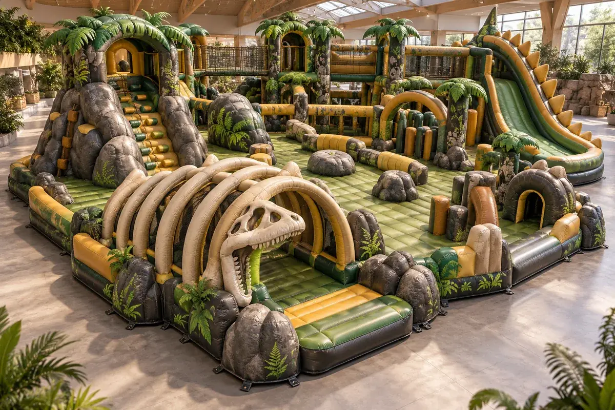 Jurassic Explorer Air Park, AG-INF-DIN-001 — Dinosaur Discovery inflatable concept visualisation