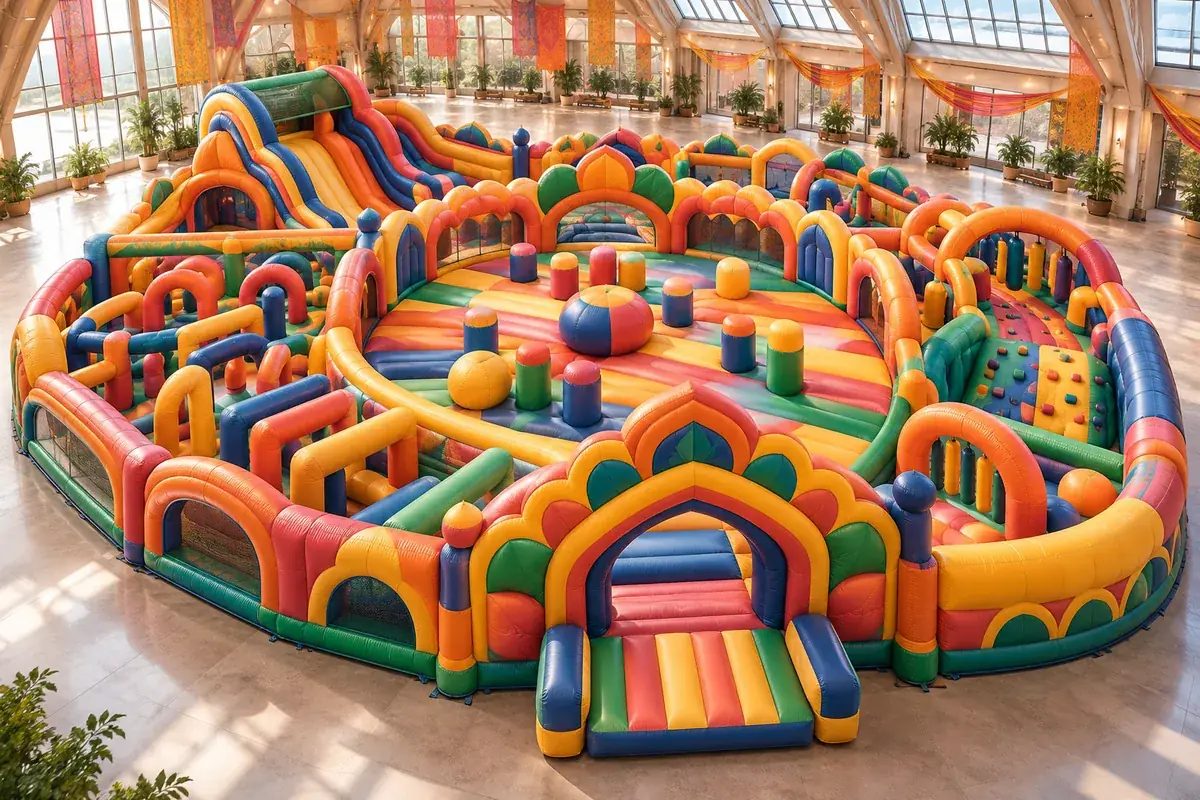 Festival of Colours Air Park, AG-INF-IND-002 — Indian Festivals inflatable concept visualisation