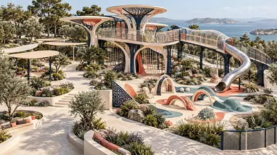 Original AG architectural concept for custom / bespoke design: Original environments shaped around your site and story. Artistic visual; technical design and suitability pending.