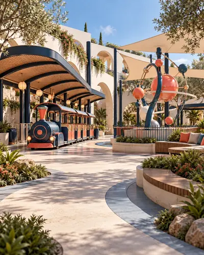 Original AG architectural concept for specialist attractions: Distinctive experiences for destination projects. Artistic visual; technical design and suitability pending.