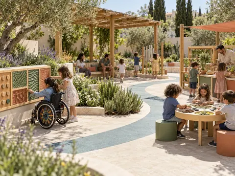 Pattern and Fragrance Garden — original AG Active Play concept visualisation; technical review pending.