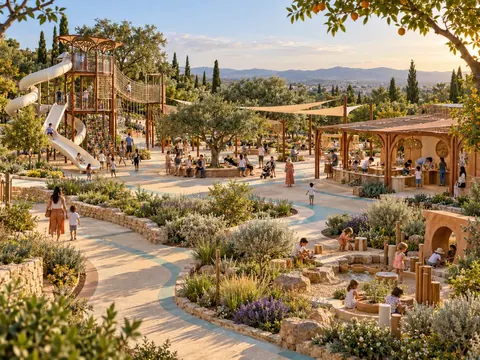 Grand Garden of Stories — original AG Active Play concept visualisation; technical review pending.