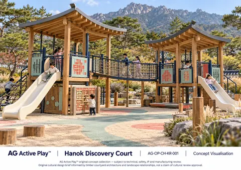 Korean Heritage — original AG Active Play concept visualisation; technical review pending.
