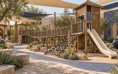 Moroccan Terrace Trail Adventure — original AG Active Play concept visualisation; technical review pending.
