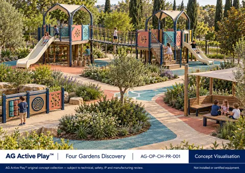 Persian Gardens — original AG Active Play concept visualisation; technical review pending.